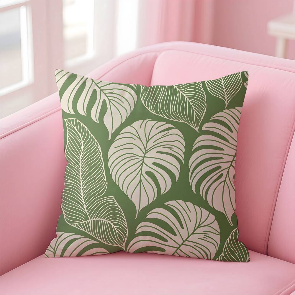 

Modern style Leaf Pillow Case pattern printing pillowcase living room sofa cushion cover bedroom room decor 16x16Inch