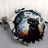 1pc Noble Black Cat Art Automatic Open/CloseUmbrella-CuteUmbrella with Cute Design, Portable 3-Fold Compact Umbrella for Men & Women, Valent
