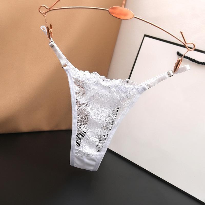 Adjustable Low-Waist Lace Thong – Sexy, Fashionable Transparent T-Back