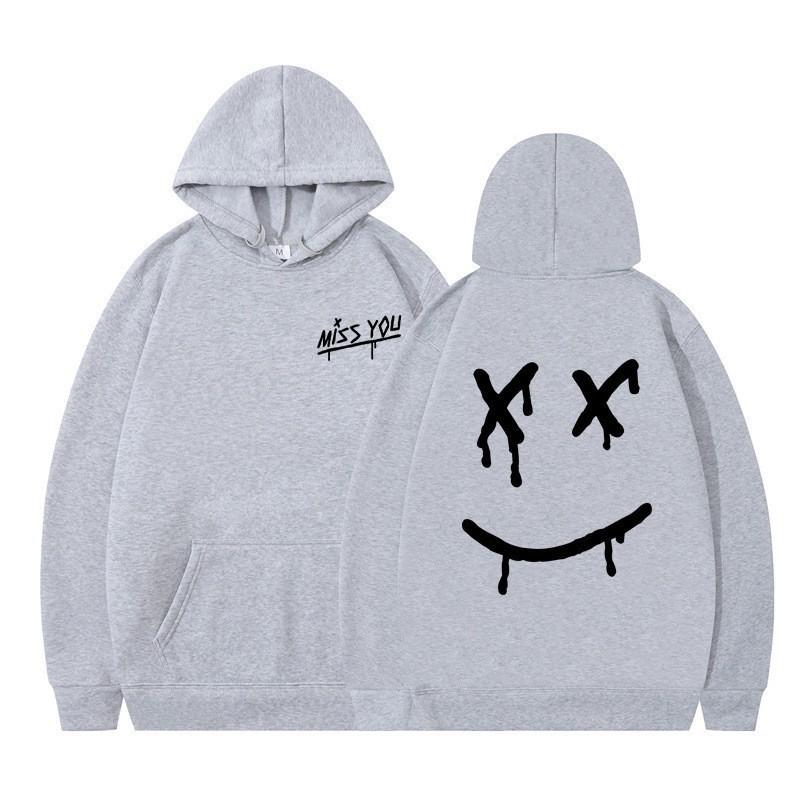 New Autumn and Winter Rock One-way Combination Fashion Printed Fleece Thickened Sweater