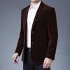 Boutique European Plus Size Pánský oblek Móda Business Italský styl Gentleman Elegantní šaty Manšestrové Tenké Ležérní šaty Blazer