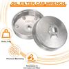 HARFINGTON Oil Filter Cap Wrench 14 Flute 65mm Inner Dia 1/2" Square Drive Aluminum Cup Type Drive Metric Oil Filter Socket Removal Tool for Engine