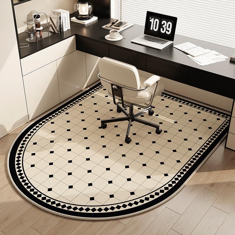 French Study Chair Floor Cushion Light Luxury High Feeling Bedroom Dressing Table Chair Protection Cushion Round Carpet