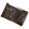 Genuine Cowhide Men Wallet Trifold Short Wallet with Coin Pocket Multi Card Slots Real Leather Coin Purse for Men Daily Use