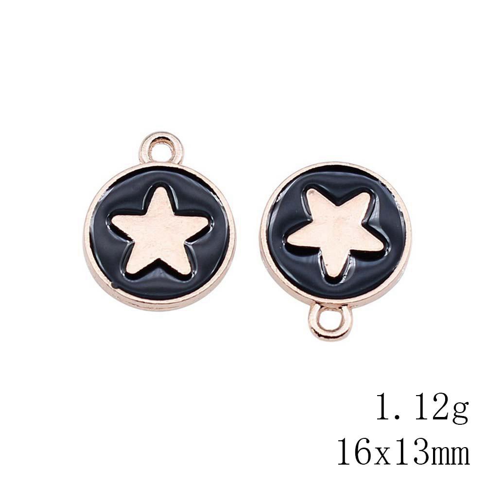 Mother's Day Charms For Nails Pentagram Moon Enamel Charms Pendant Art Supplies Pendant Accessories