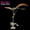Mechanisch Feest DIY Punk 3D Drakenvleugel Metaal Assemblagemodel Puzzel Da Vinci Vliegtuig Bouwsteen Trendy Speelgoed Cadeau Puzzel Speelgoed