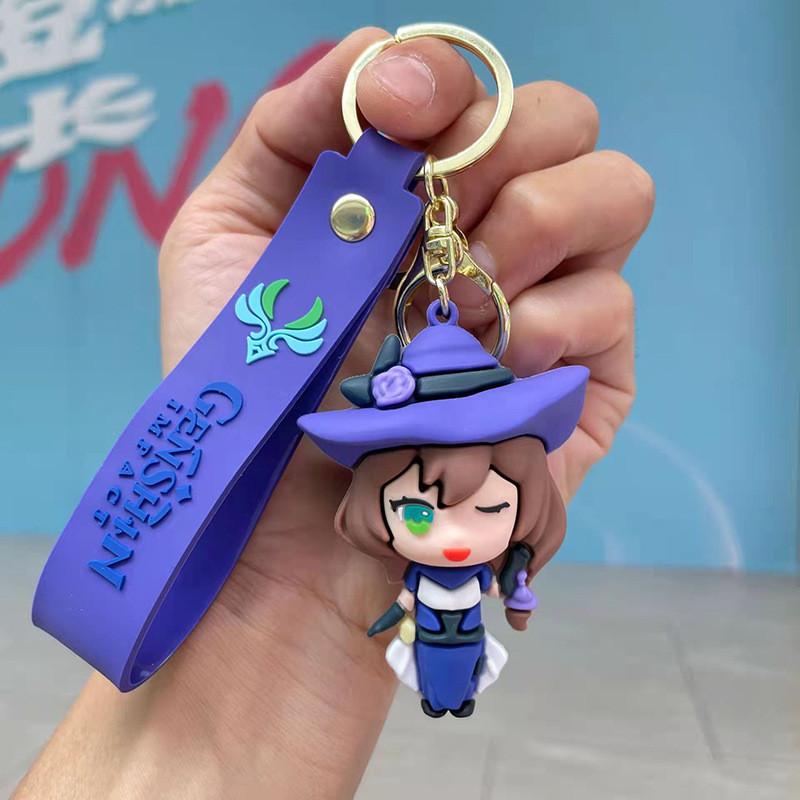Genshin Impact And Naruto Silicone Keychain Figurine Collectible For Anime Fans