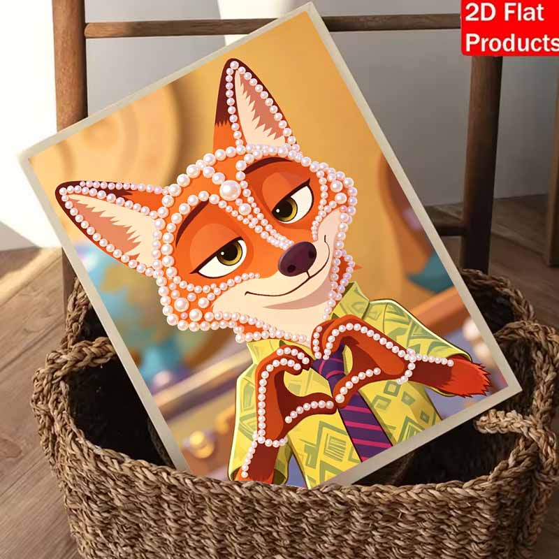 Disney Pearl Painting DIY Zootopia Nickelodeon Pearl Art Painting Pearl Gem Painting, Home Wall Decoration Crafts