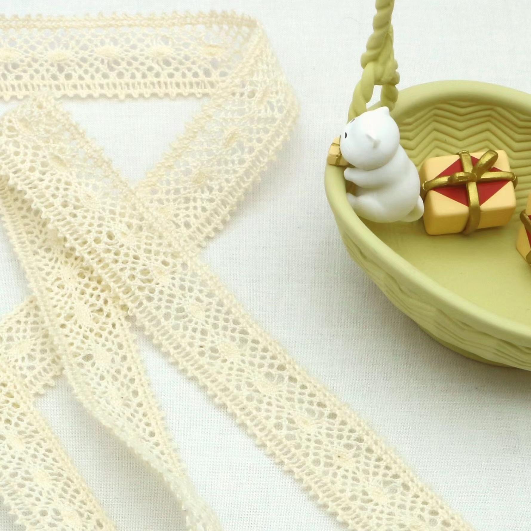 

Двусторонняя хлопковая кружевная нить DIY ювелирные изделия аксессуары для одежды хлопковая кружевная нить, кружево для дивана занавески кружевной материал gy1633