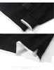 Men's Trendy Black Fake Two-Piece Lapel Hoodie Polo Shirt for Spring/Autumn
