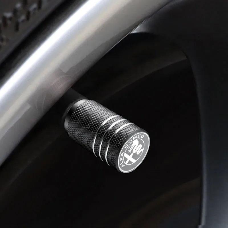 4Pcs Car Wheel Tire Valve Caps Air Stem Covers For Alfa Romeo STELVIO Giulia 159 Giulietta 147 Mito 156 MTO Sportiva Accessories rvcr43
