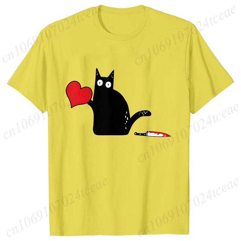 Black Cat with Knift Tee Shirt, Love Couples T Shirts, Couple Shirts, Best Couple Shirts, Lovers Shirt, Black Cat Hearts Outfits