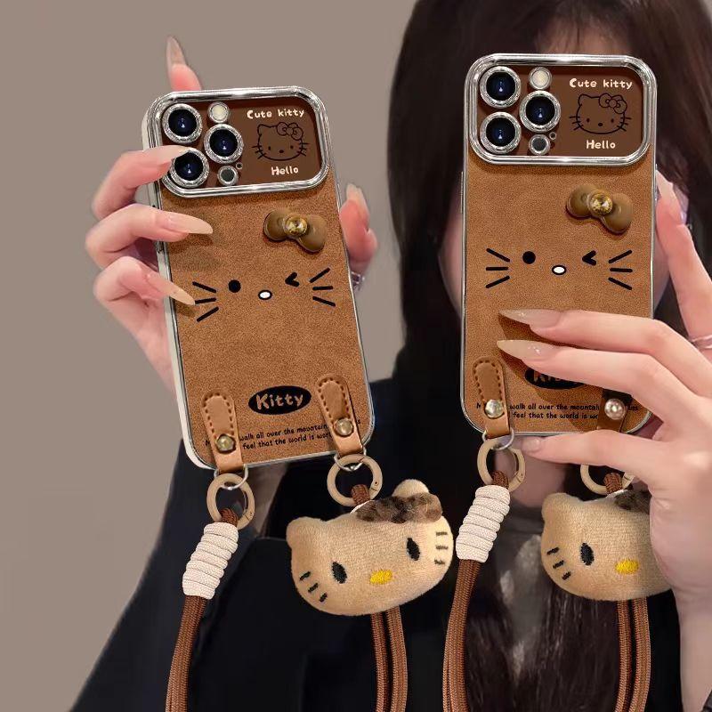 Katie autumn and winter lanyard, suitable for iPhone17promax mobile phone case, Huawei all-inclusive case.
