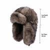Thick Plush Bomber Hat Fluffy Earflap Hat Fashion Ushanka Hat  For Women Men