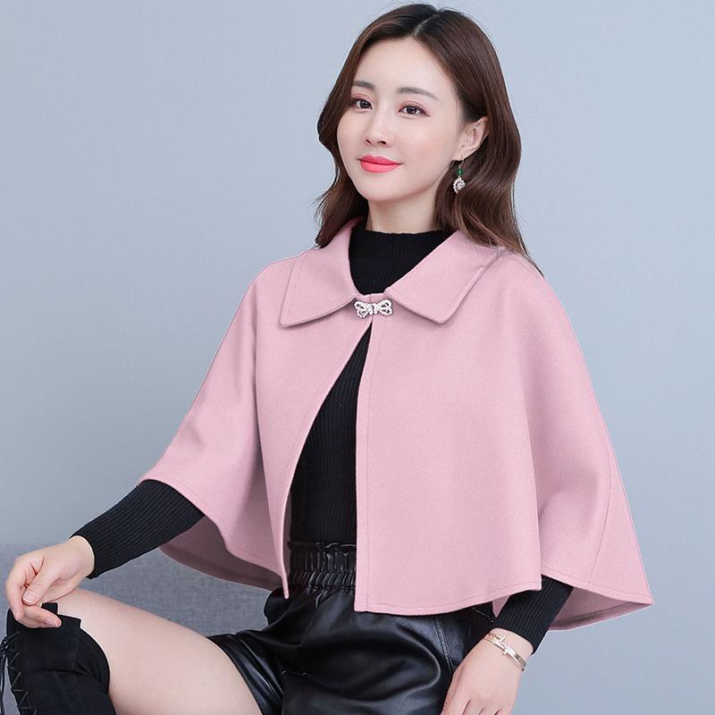 Куртка женская осенне-зимняя, универсальная шаль, накидка, короткий плащ, шерстяное пальто, темперамент, элегантная женская шаль XXL