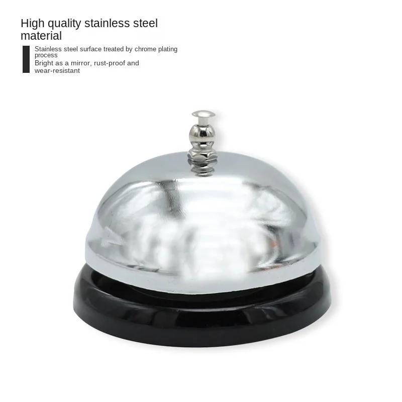 Metal Service Call Bell for Restaurant Kitchen Hand Push Table Bar Counter Stainless Steel Calling Bell Meals Ordering Reminder