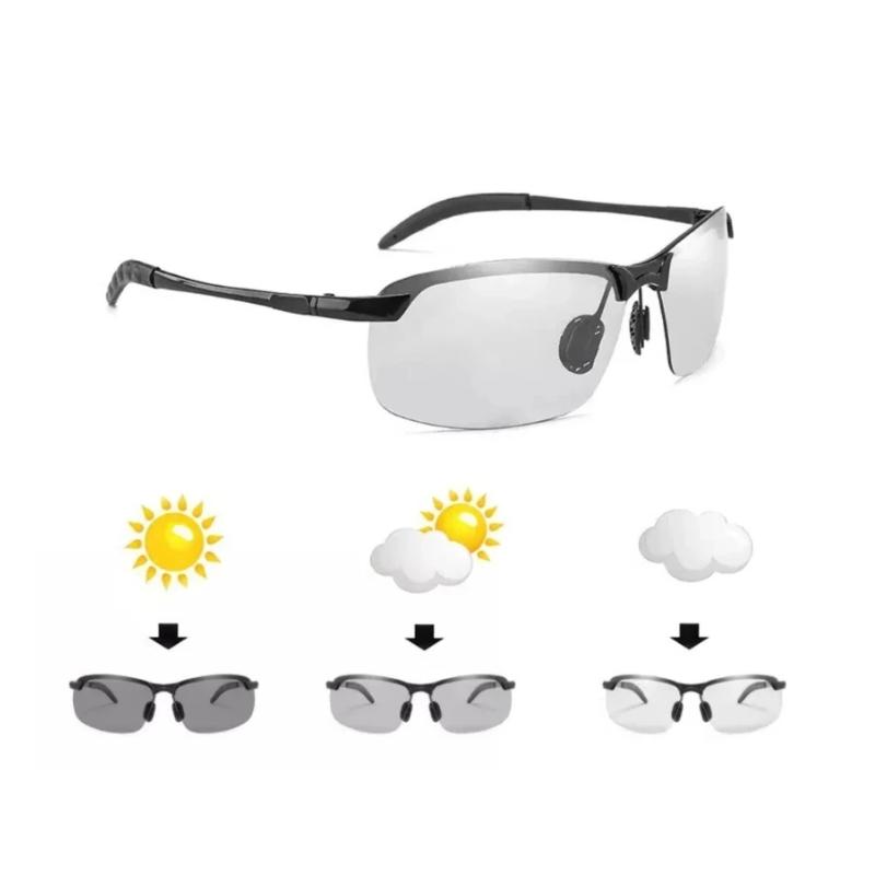 Day and Night Vision Sunglasses Pochromic Polarized Color Changing Sun Glasses Driving Cycling Fishing Camping Climb Goggles