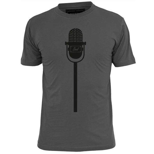 Mens Retro Soul Microphone T shirt James Brown Marvin Gaye Motown 3XL