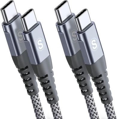 2M Cable of PD 60W Fast Charging C USB C iPhone iPhone 15 Pro iPad MacBook Samsung Galaxy and Other Devices Gray Type-C (Set 2) Compatible, (USB &