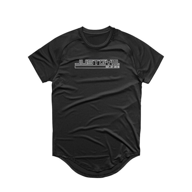 Muscleguys Summer Men's Fitness Breathable Sweatwicking T-Shirt High Quality Streetwear Casual Short Sleeve