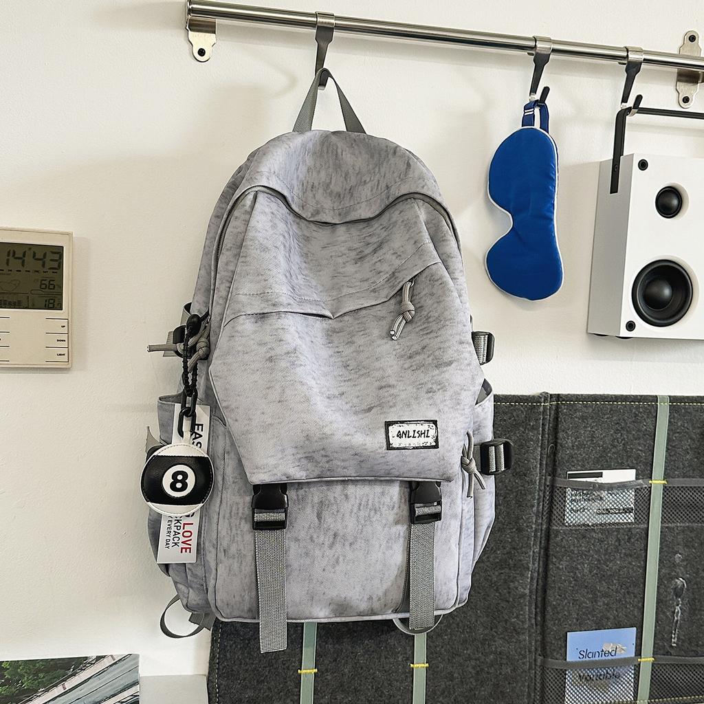 Schoolbag new backpack female middle school students college students retro simple backpack niche design high value schoolbag large capacity