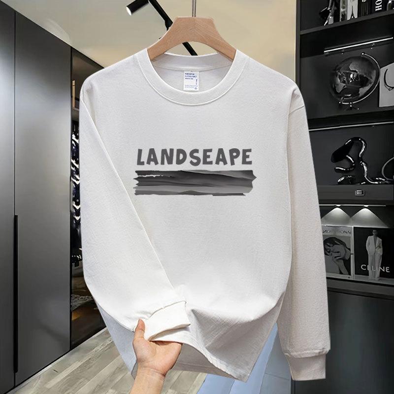 Spring And Autumn Long Sleeve Casual Men'S T-Shirt Pure Cotton High Quality Men'S Sweater Handsome Literary Versatile Bottom Top