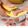 A Stainless Steel Slicer for Bananas And Cucumbers - Safe for Food, Easy to Use, Perfect for Barbecues And Outdoor Cooking, an Essential Tool for The