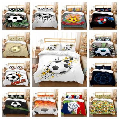 Unique Design Bedding Cover Suit Fashionable Decorative Football Printed Home Textiles Queen King Size