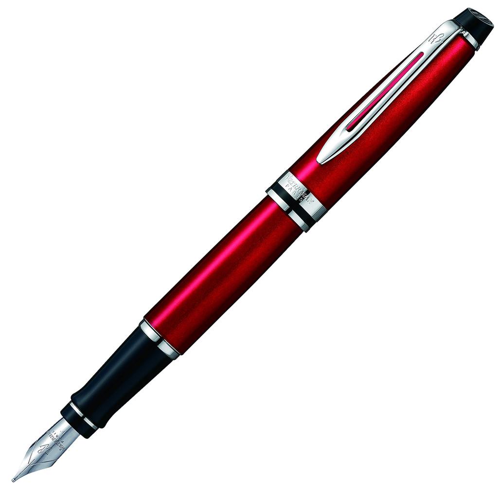 Official WATERMAN Waterman Fountain F Fine Expert Dark CT Officially Imported Pen, Nib, Essential, Red, 2103847, Dual-Use,