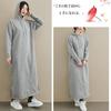 Hoodie Long Maxi Solid with Hooded Loose Casual Everyday [OGCPWYQZ] Women's Fleece-Lined Dress, Sleeves, Length, Color, Pockets, Sweatshirt,