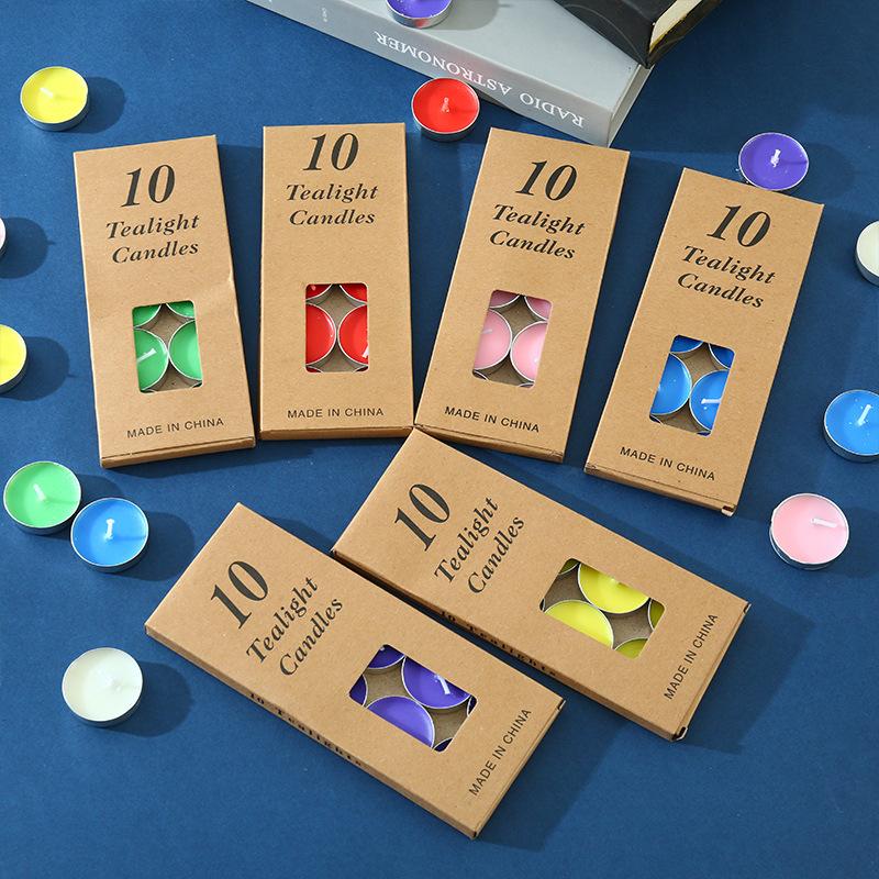 10 Pieces Round Aluminum Shell Tea Candle, Romantic Proposal, Candle, Ktv Hotel, Tea Making, Thermal Insulation Small Candle