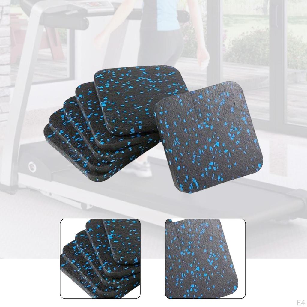 6 Anti-vibration Running Mats, Rubber Pads for Exercise Equipment, Static Pads.