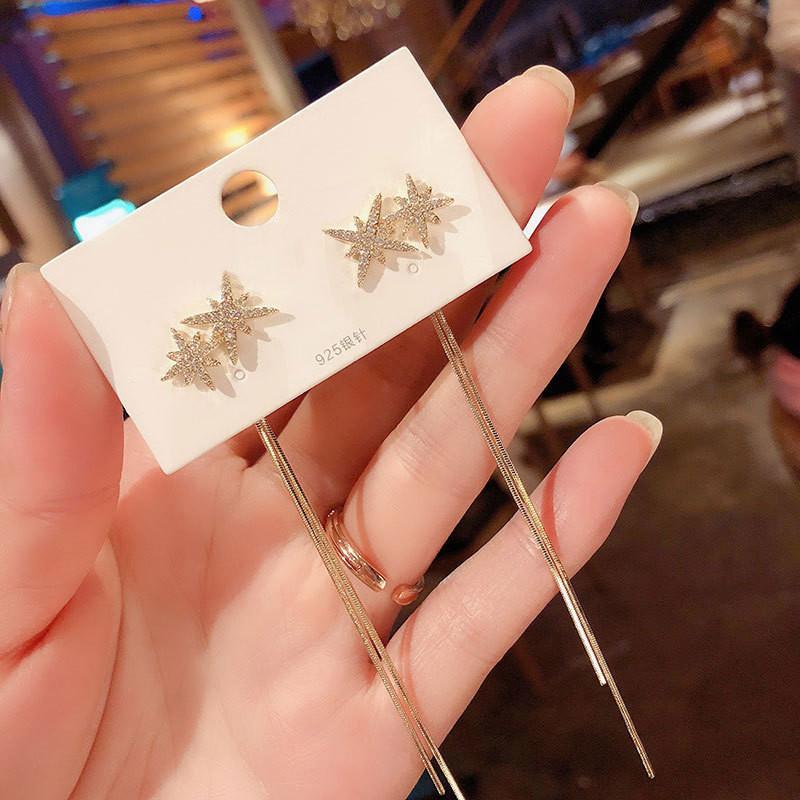 

Корейские винтажные глянцевые дугообразные серьги с длинной нитью и кисточками для женщин, геометрические модные ювелирные изделия, подвесные подвески