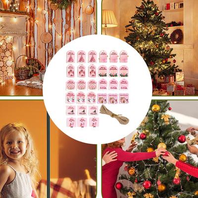 Christmas Tags 30 Pieces Card Ornaments Wooden Tags For Crafts With Holes For Holiday Crafting Birthday Halloween Party Favors