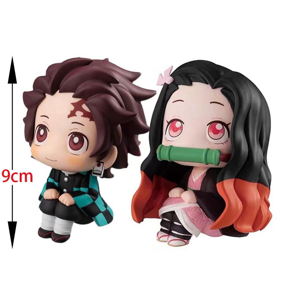 Anime 9CM Demon Slayer Kamado Mi Dou Zi Figure Cute Car Ornament  PVC Action Model Toys Kids Christmas Holiday Gifts In Stock