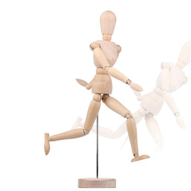 Paint Sketch Wooden Man Model Artist Movable Limbs Doll Art Draw Action Figure Mannequin Kids Toy