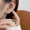 Fashion Heart/Star Studs Earrings Fashion Ears Pin Ear Studs Statement Earring Creative Ears Jewelry for Woman Girl