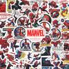 Marvel Spider-Man Iron Man Stickers 63Pcs Waterproof Cartoon Graffiti Decals for Laptop, Luggage, Car Helmet DIY Gift
