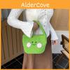 Adorable Plush Mini Shoulder Bag In White Yellow Green And Brown For Trendy Girls