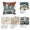 1/4Pcs Blue Christmas Decorative Pillowcases, Snowflake Christmas Elf Hot Cocoa Design Cushion Covers, Christmas Decorations