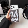 Hollow Case z Wzorem Płomieni 3D do iPhone 17 Air 16 15 14 13 12 11 Pro Max Plus Cienki Odporny na Wstrząsy Tylny Pokrowiec Modny Miękki TPU