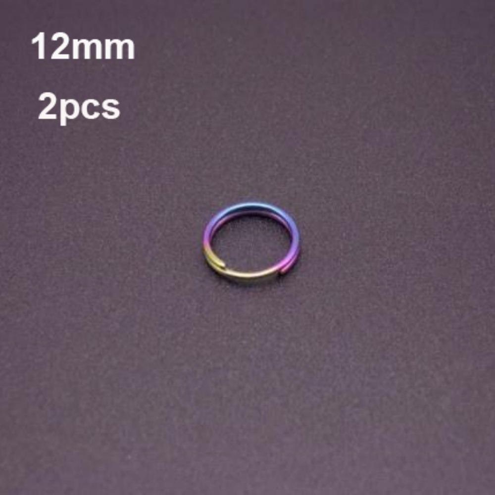 2pcs Multisizes Titanium Alloy EDC Key Chain Portable Key Holder  Camping Travel Hanging Tool