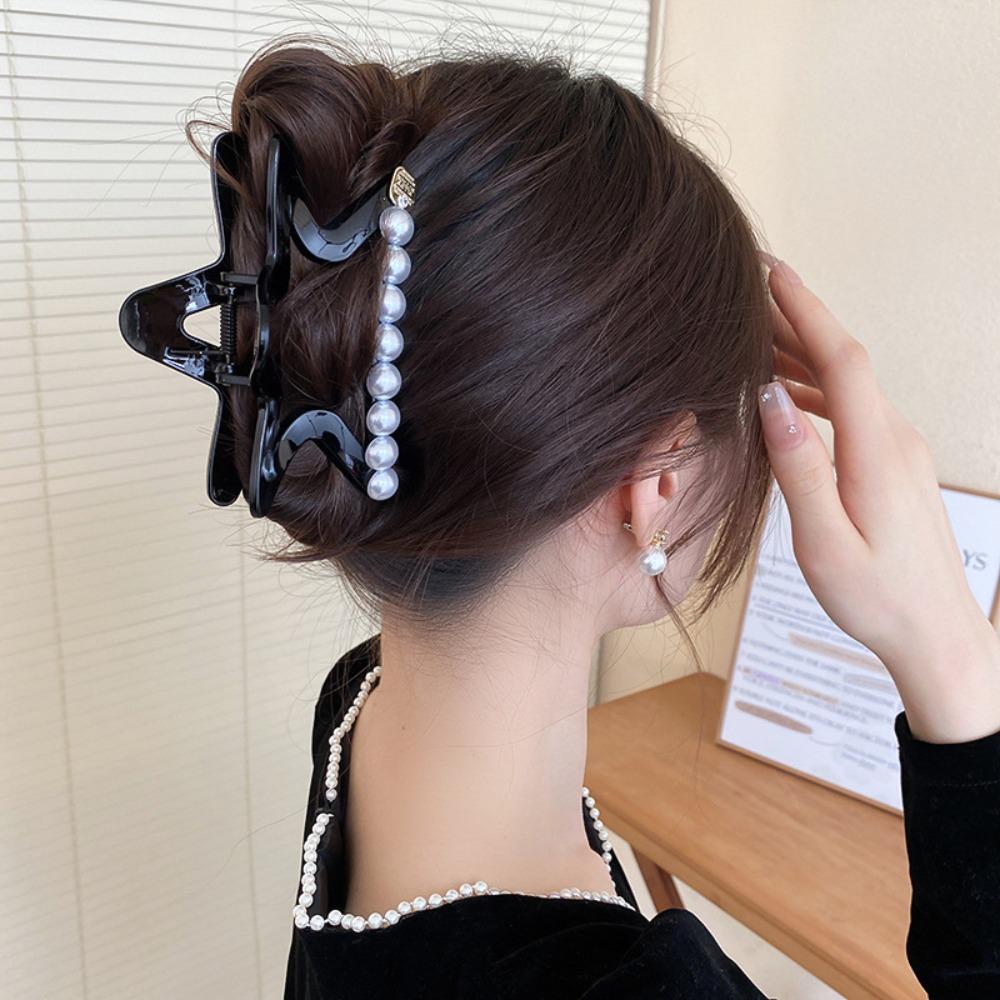 Five-Pointed Star Star Pearl Shark Clips Pentagram Star Pearl Hair Clips  Girls Gift