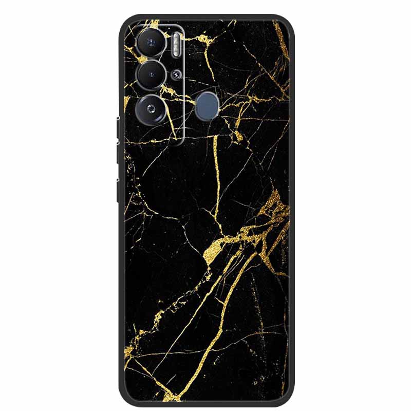 For Tecno Pova Neo Case Marble Soft Silicone Back Cover Phone Case for Tecno Pova Neo Bumper Coque LE6 Shockproof PovaNeo Funda