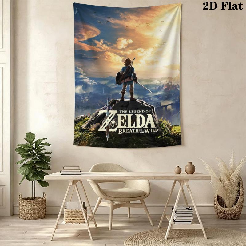 Legend Zelda 25Th Anniversary Tapestry Background Cloth Wallmounted Wall Covering Decoration Work Of Art Background Cloth