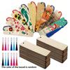 Wooden Blank Bookmark – DIY Wooden Craft Bookmark, Unfinished Natural Wood Bookmark, Rectangular Blank Tag.