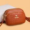 Fashi High Quality Crocod Pattern Women Leather Shoulder Bag Brand Designer 2 Layers Handbag Luxury Small Female Crossbody Sac