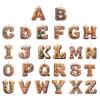 1/26Pcs Gingerbread Alphabet Ornaments 26 Initial Letter Candy Cane Pendant with Berries Pattern Mini Monogram