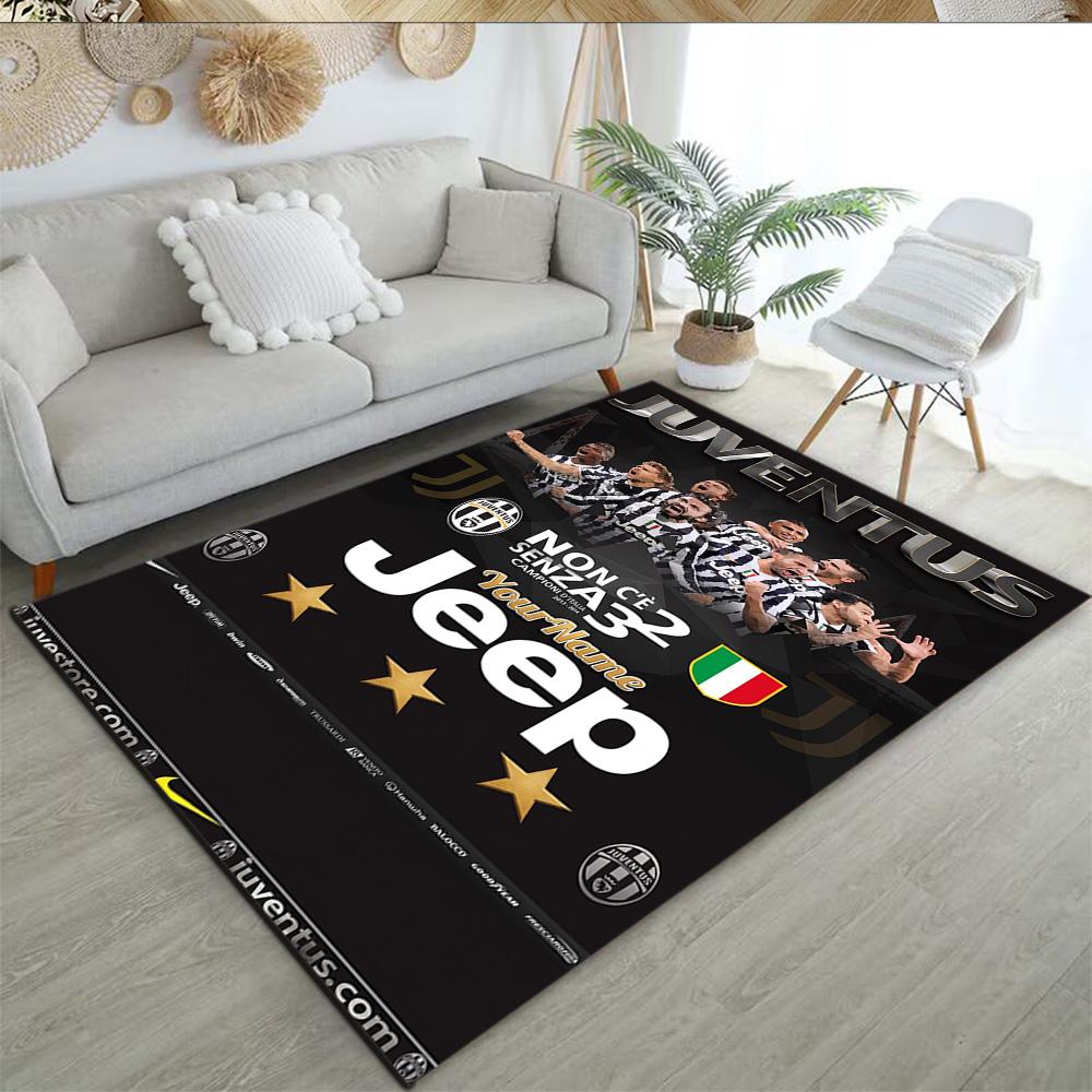 Juventus Personalized Text Floor Mat Suitable for Dormitory Game Room Bedrooms Living Rooms Antislip Carpet Anime Office Decor