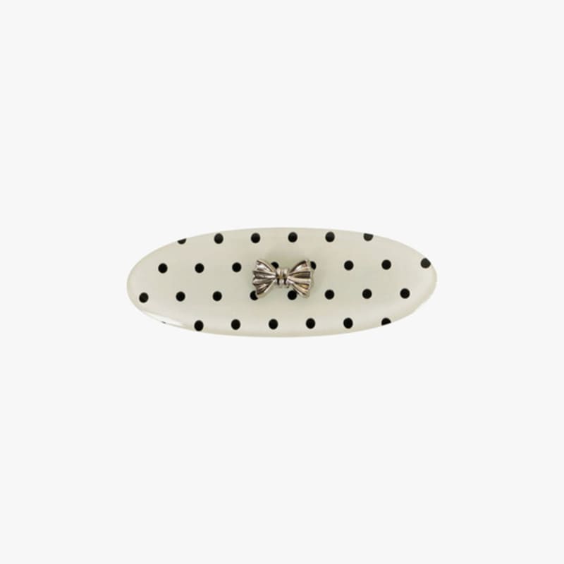 

pink PINEAPPLE [2EA 1SET] POLKA DOT ribbon HAIRPIN_IVORY IVORY_FREE